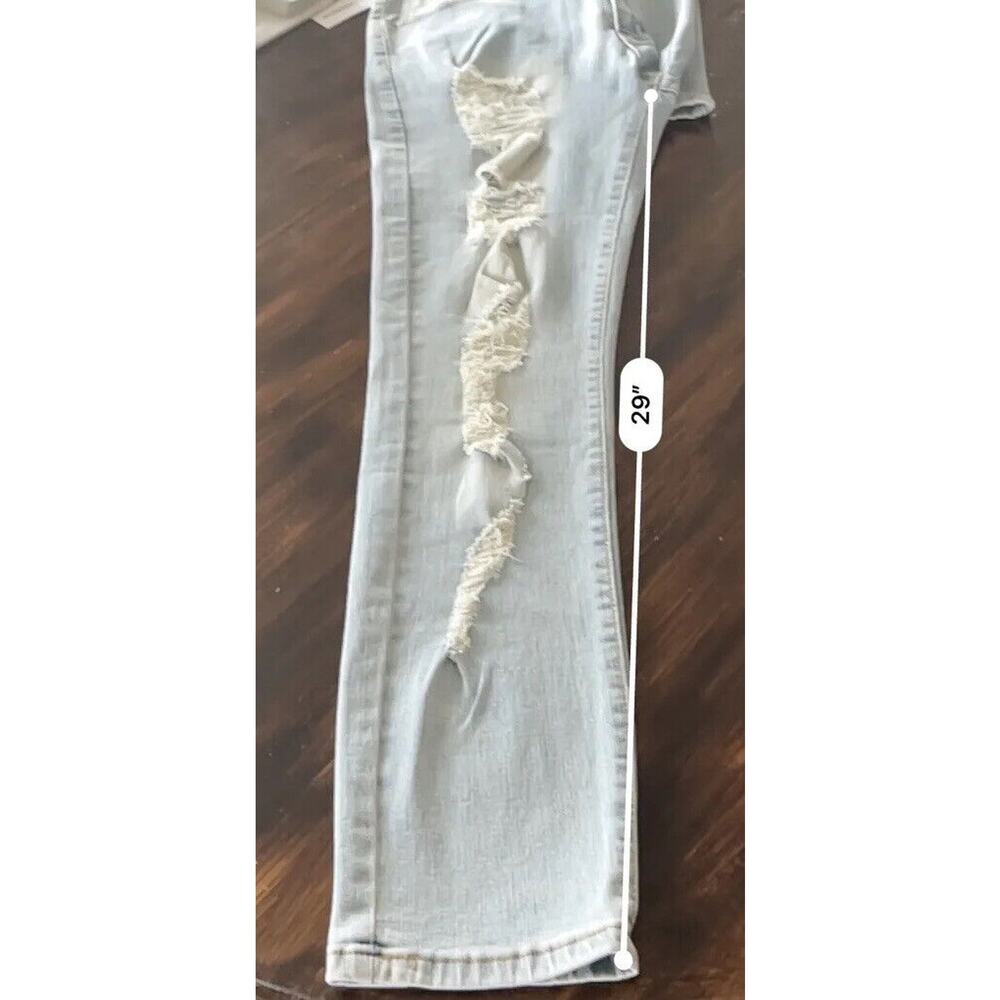 Mens Ripped Distressed Denim Pants Jeans Skinny Slim Fit Stretch Trousers Sz. 32 - Picture 6 of 8